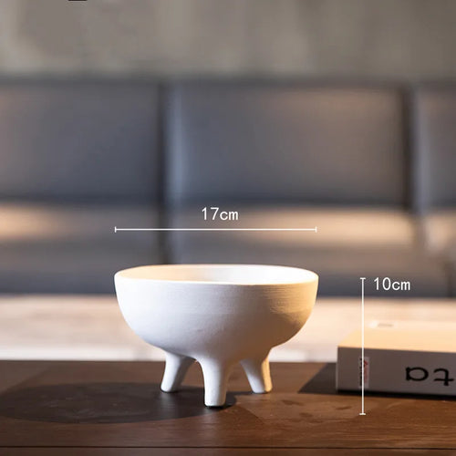 pot de fleurs en céramique trépied vase à fleurs rangement bureau - vue 9 sur 10