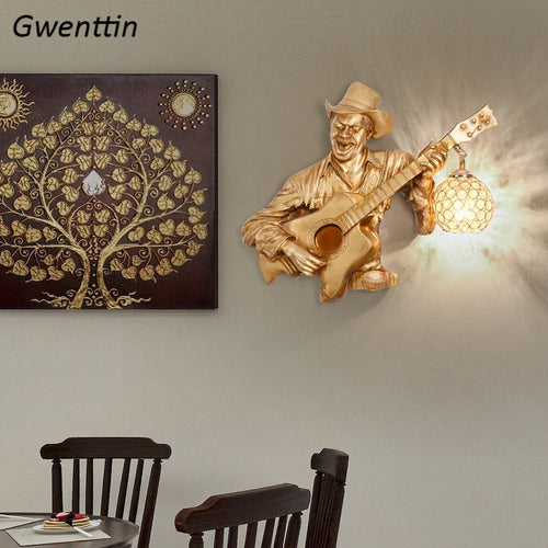 applique murale en résine décorative pour musiciens et chanteurs - vue 5 sur 10