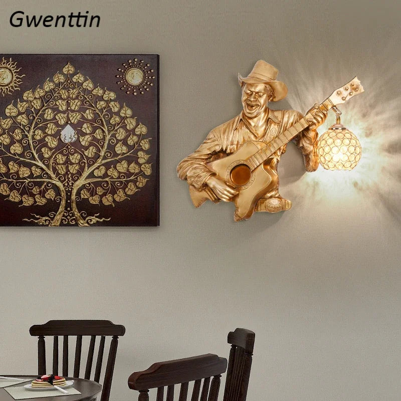 applique murale en résine décorative pour musiciens et chanteurs - vue 5 sur 10