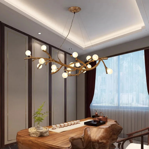 Lustre LED style branche de bois design moderne - vue 5 sur 15