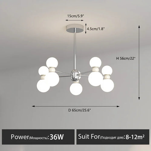lustre suspendu dimmable pour décoration intérieure moderne - vue 15 sur 15