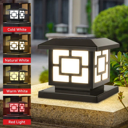 lampes solaires led étanches avec télécommande pour jardin - vue 2 sur 10
