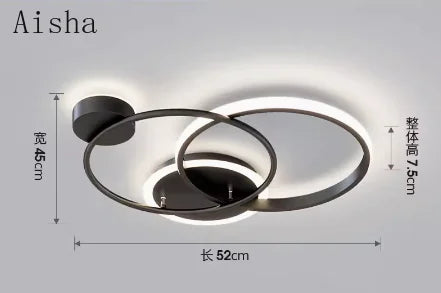 plafonnier led nordique design pour éclairage intérieur décoratif - vue 7 sur 7