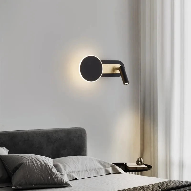 applique murale led nordique moderne rotative avec interrupteur - vue 6 sur 8