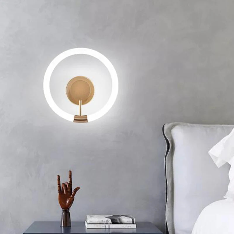 Applique murale LED Moderne Or Cercle - vue 3 sur 8