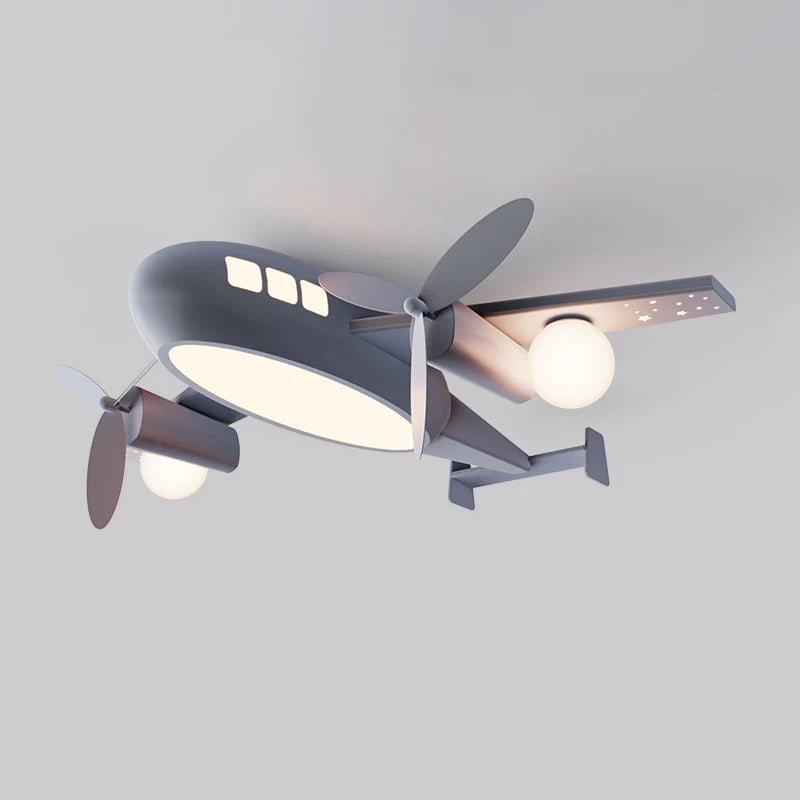 plafonnier moderne avec télécommande pour chambre d'enfant style nordique - vue 1 sur 10