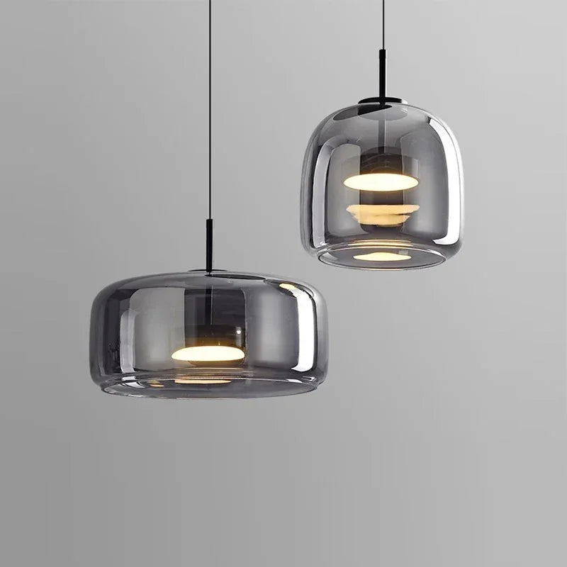 lustre led en verre moderne de luxe pour maison simple - vue 5 sur 24