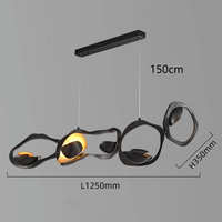 Lustre design noir et cuivré moderne