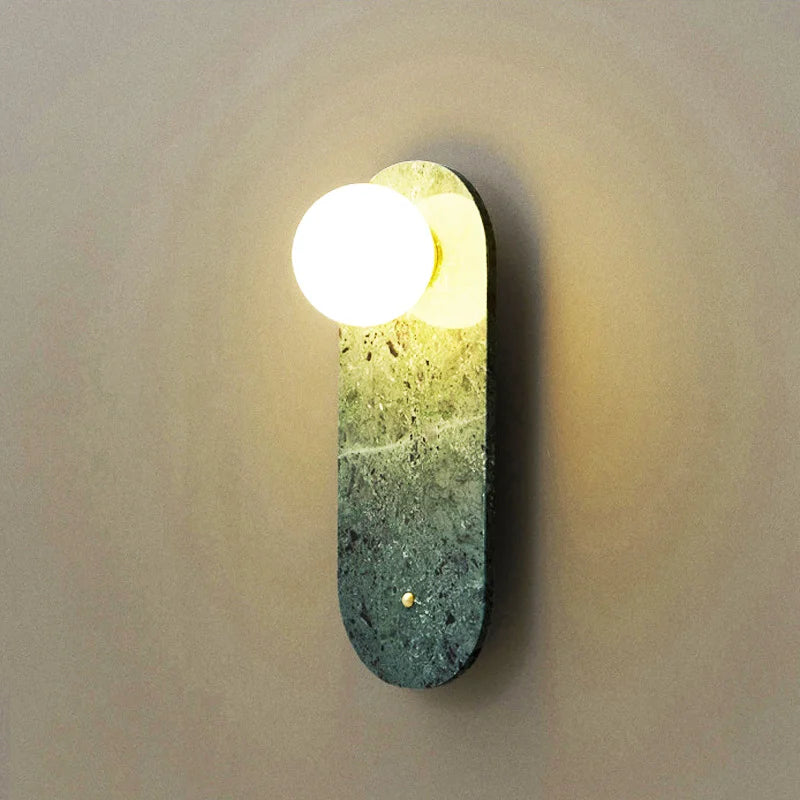 applique murale foyer luxe marbre blanc vert hôtel - vue 3 sur 8