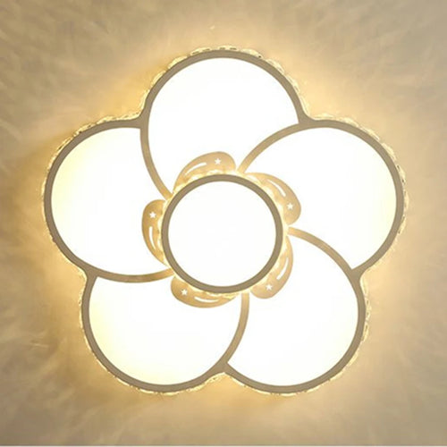 plafonnier led design moderne simple éclairage décoratif fleur chaude romantique - vue 5 sur 9