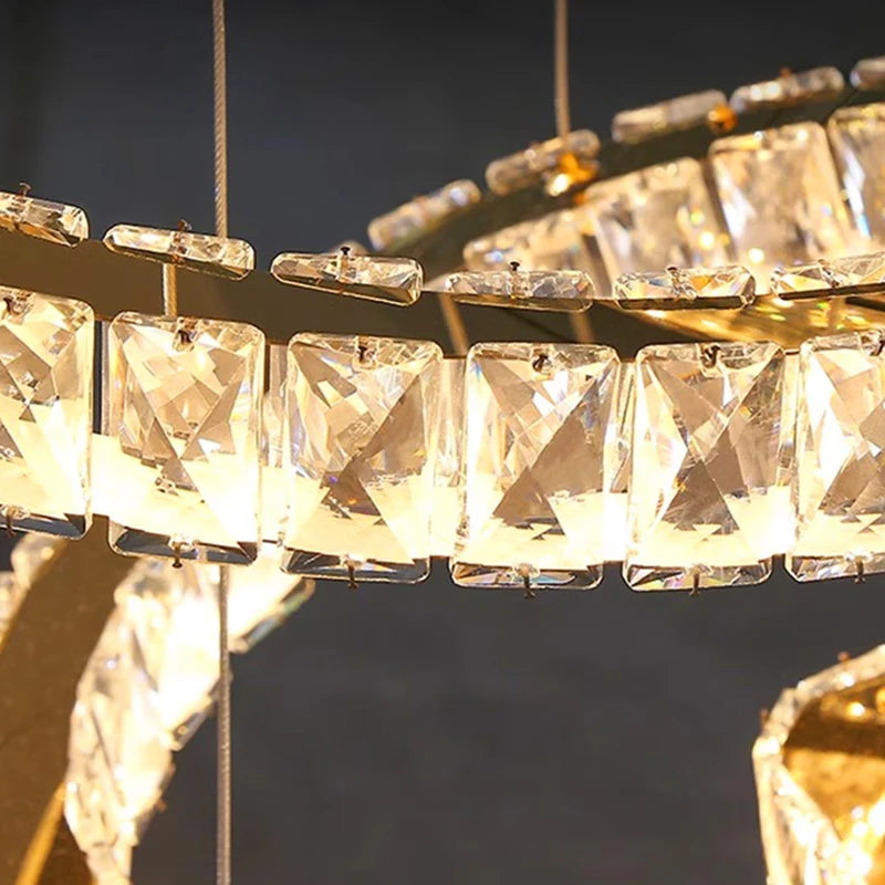 Lustre design Nordique décor à la maison salle à manger éclairage intérieur en cristal pour salon - vue 5 sur 7