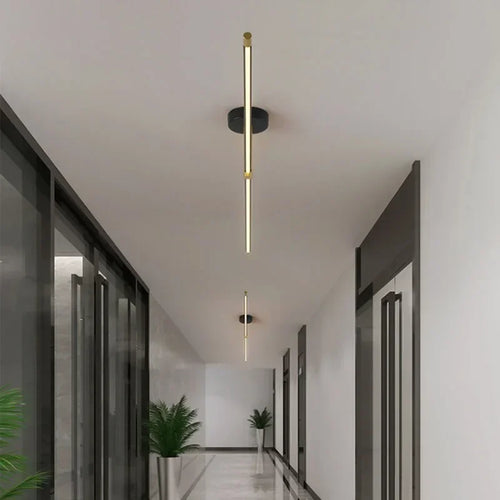 lustre moderne à leds pour allée et miroir décoratif - vue 3 sur 12