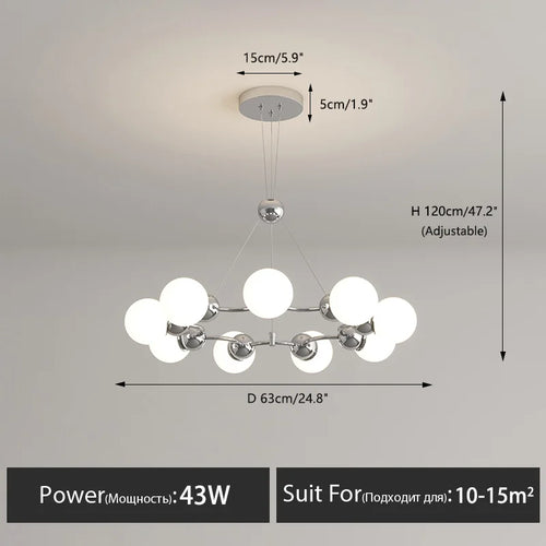 lustre suspendu éclairage décoratif moderne pour la maison - vue 11 sur 21
