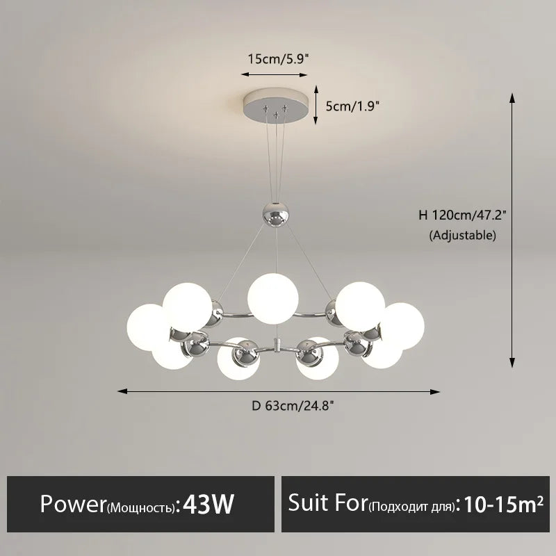 lustre suspendu éclairage décoratif moderne pour la maison - vue 10 sur 21