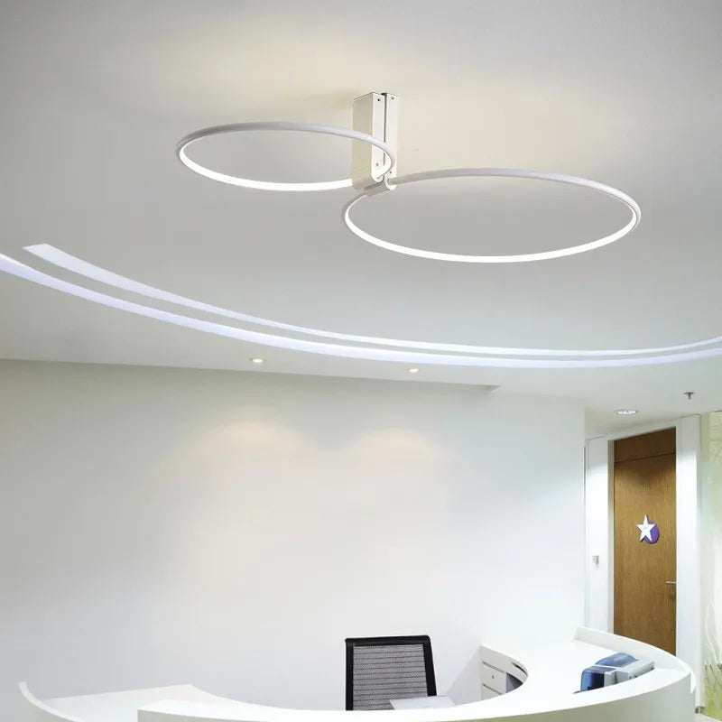 plafonnier circulaire moderne à led avec rotation créative à 360 degrés - vue 5 sur 11