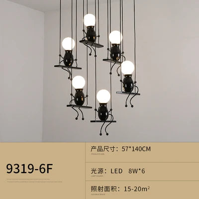 suspension moderne en fer pour décoration nordique - vue 8 sur 22