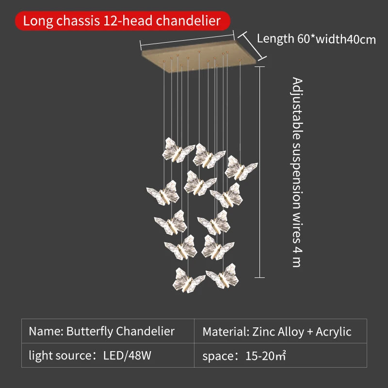 suspension en cristal nordique avec éclairage moderne décoratif - vue 16 sur 18