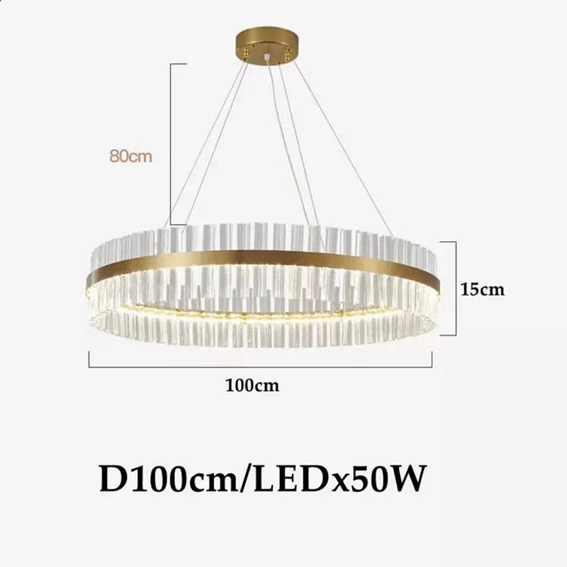 lustre led moderne en cristal pour un éclairage élégant - vue 14 sur 15