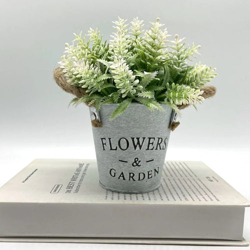 plante artificielle eucalyptus lavande en pot pour décoration intérieure - vue 10 sur 10