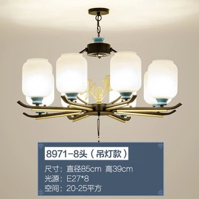 lustre rétro chinois pour un éclairage élégant et chaleureux - vue 14 sur 21