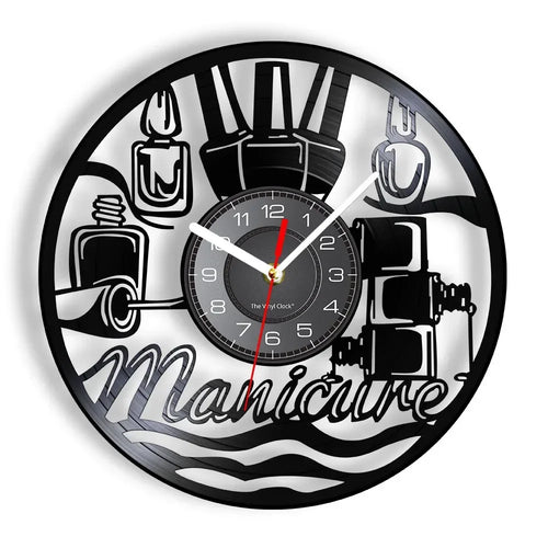horloge murale vinyle pour salon de manucure et beauté - vue 25 sur 31
