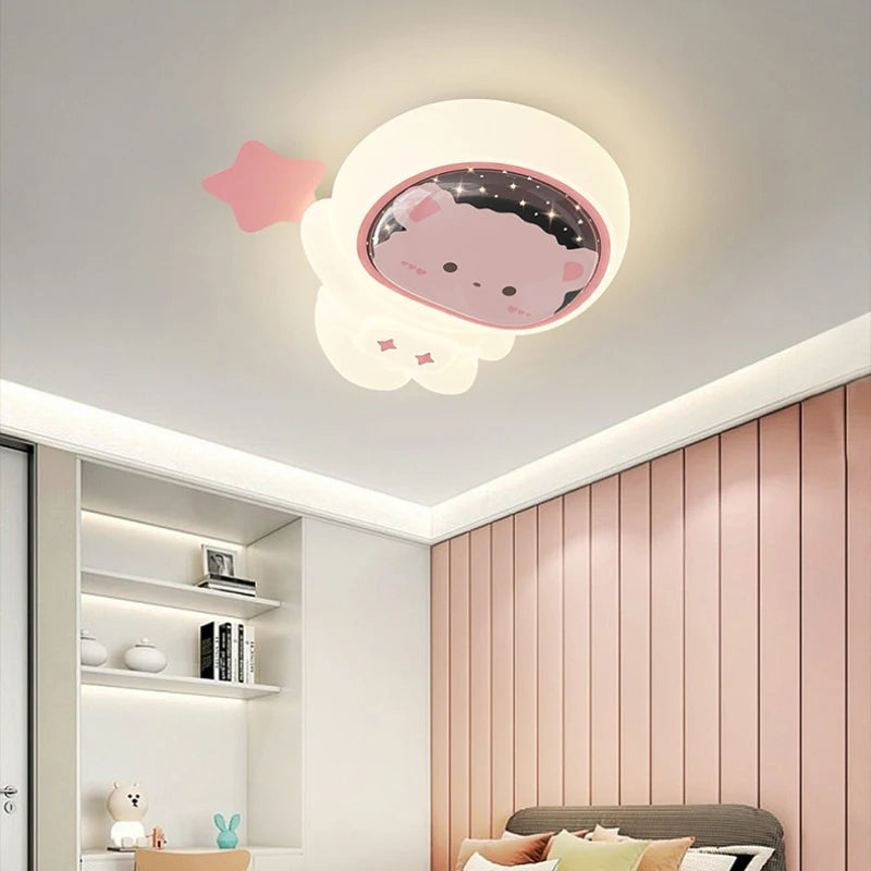 plafonnier mignon pour chambre d'enfant thème astronaute et princesse - vue 3 sur 8