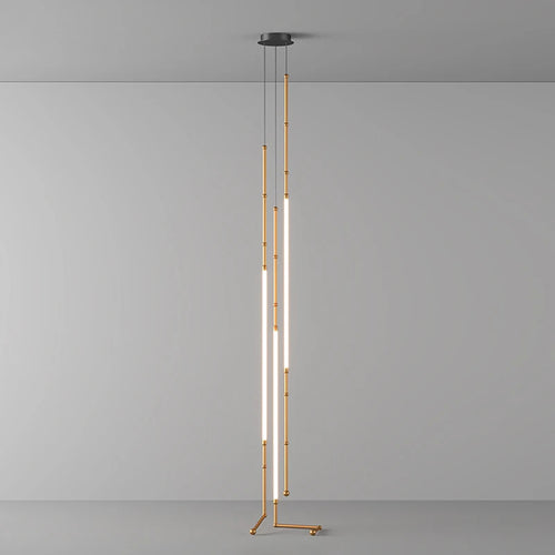 lustre art déco en métal noir avec éclairage led - vue 4 sur 16