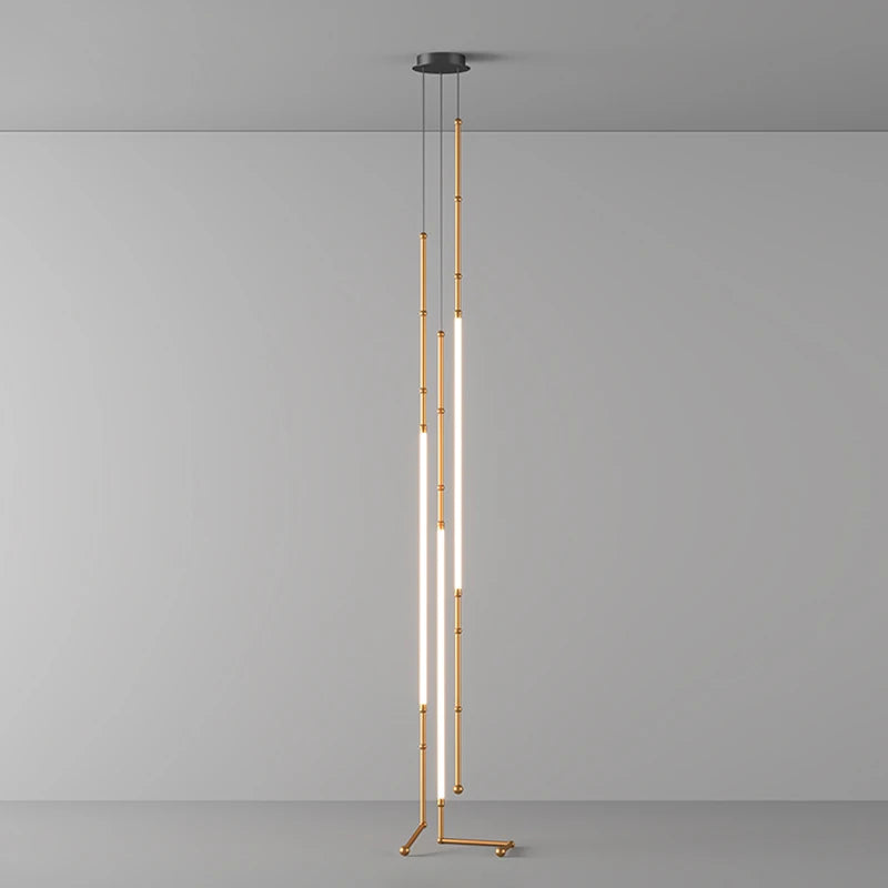 lustre art déco en métal noir avec éclairage led - vue 3 sur 16