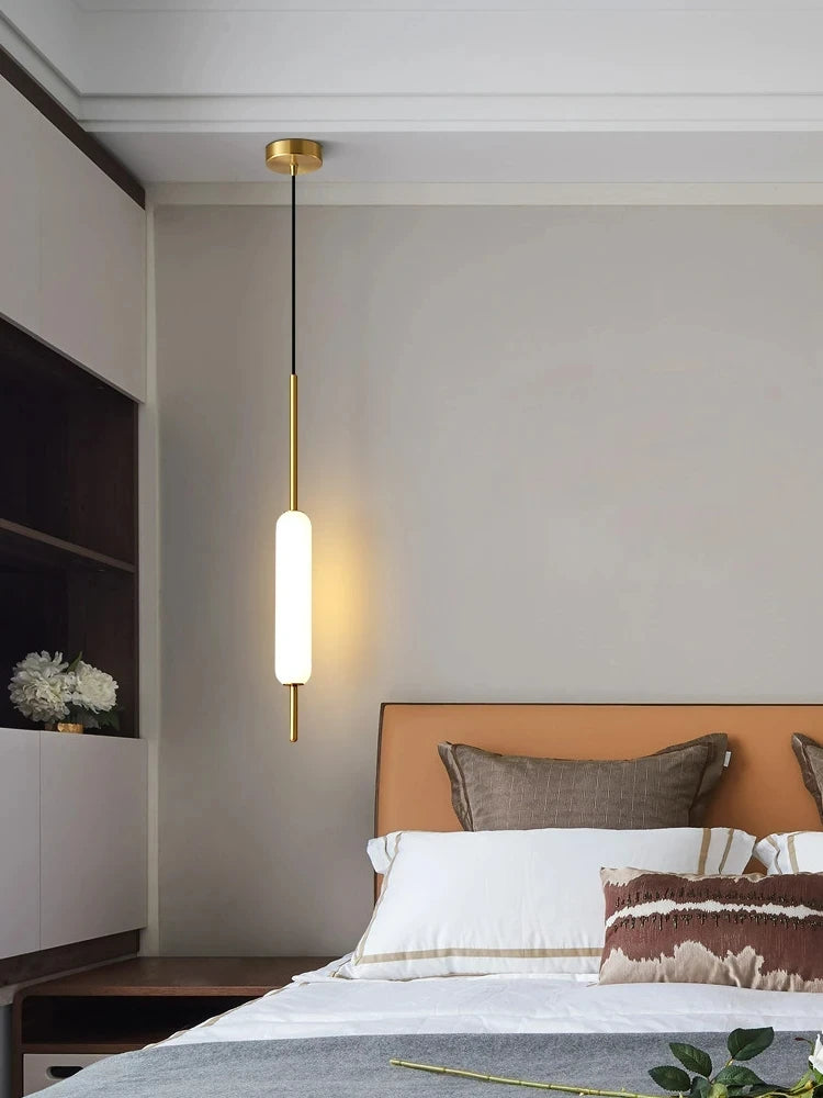lampe suspendue moderne nordique en métal et verre double tête - vue 4 sur 10