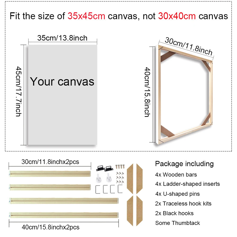 cadre mural en bois pour toiles et peintures décoratives - vue 30 sur 30