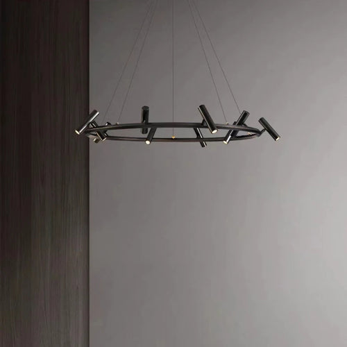 lustre led rotatif minimaliste hauteur réglable - vue 2 sur 10