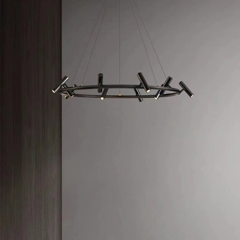 lustre led rotatif minimaliste hauteur réglable - vue 1 sur 10