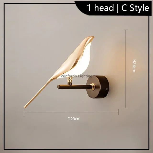 lustre led 	 art oiseau loft originalité décoration - vue 18 sur 18