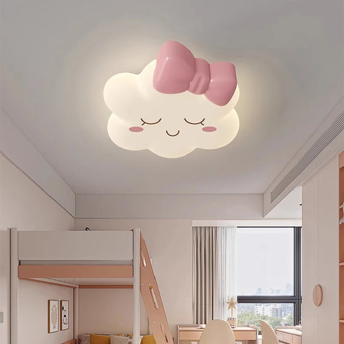 plafonnier nuage rose pour chambre d'enfant romantique et chaleureuse - vue 2 sur 9