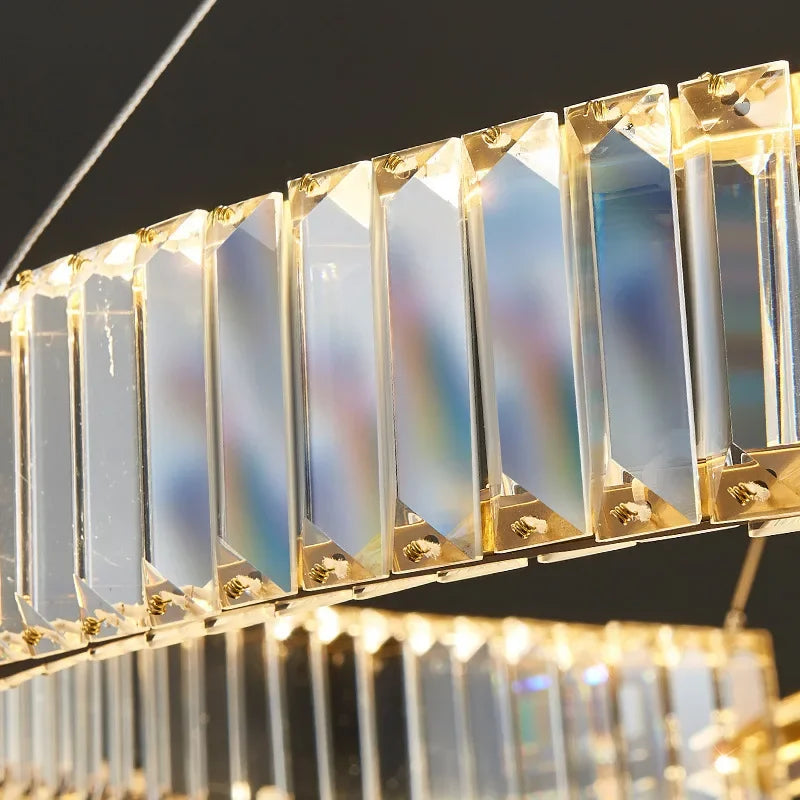 lustre moderne en cristal k9 pour décoration intérieure élégante - vue 5 sur 12