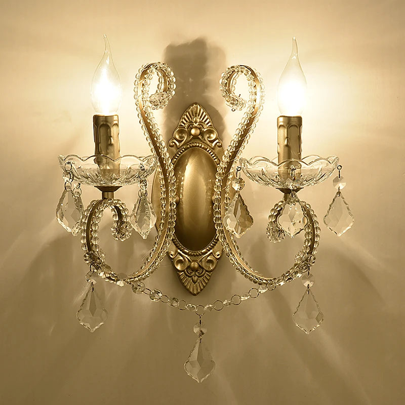 applique murale en cristal moderne avec éclairage led élégant - vue 8 sur 10