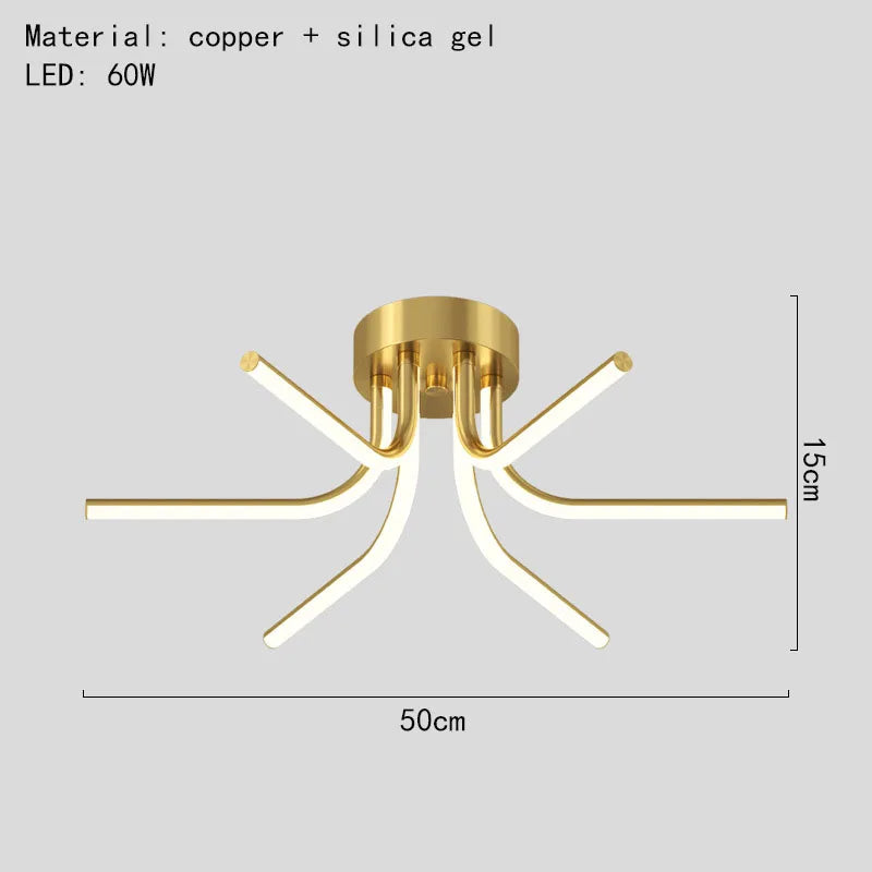 lustre led moderne minimaliste pour éclairage intérieur varié - vue 9 sur 12