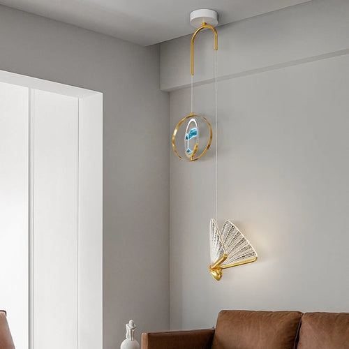 lustre créatif double tête style nordique sables mouvants - vue 3 sur 10