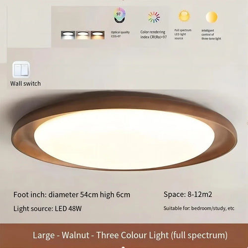 plafonnier en bois massif design wabi-sabi pour intérieur lumineux - vue 9 sur 10