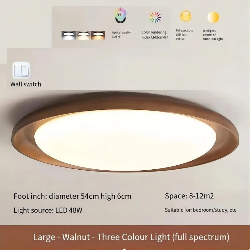 plafonnier en bois massif design wabi-sabi pour intérieur lumineux - vue 8 sur 10