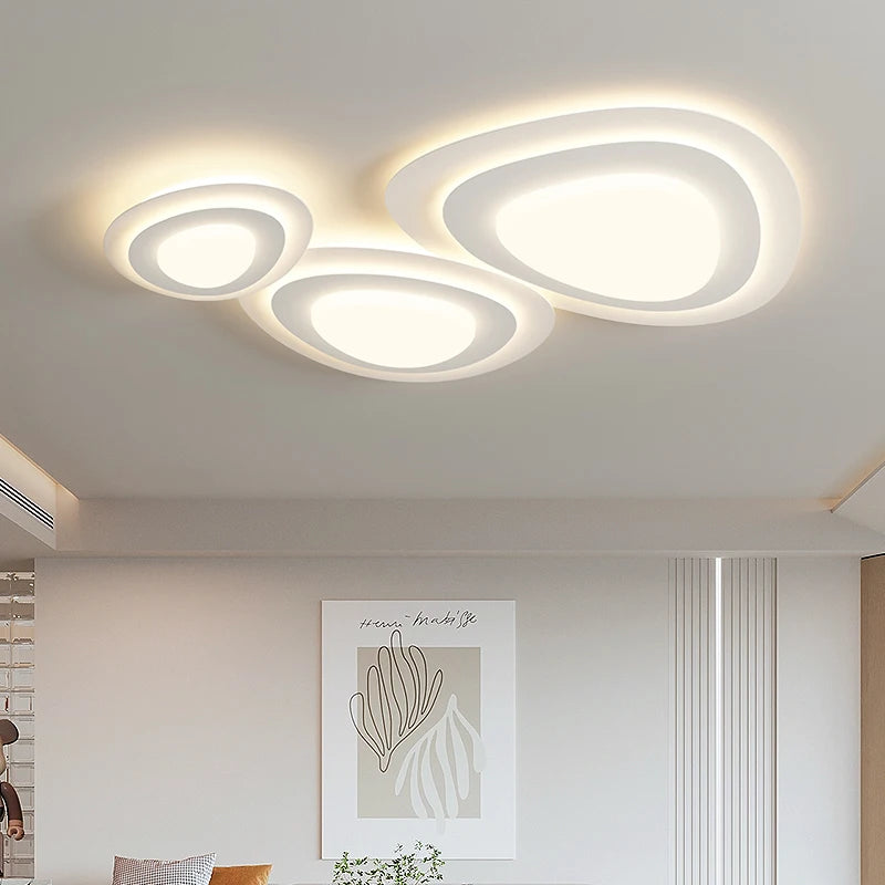 lustre qiyimei en forme de triangle luminaires éclairage intérieur - vue 2 sur 12