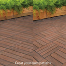 30 dalles clipsables bois massif pour terrasse balcon