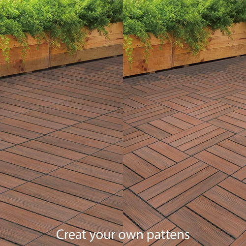 30 dalles clipsables bois massif pour terrasse balcon - vue 2 sur 6
