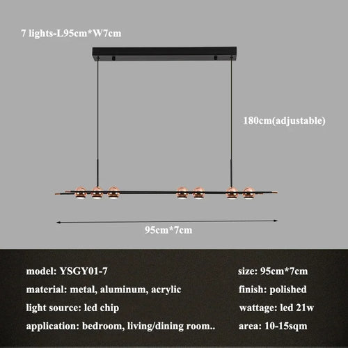 lustre led créatif italien en forme de haricot pour décoration intérieure - vue 10 sur 15