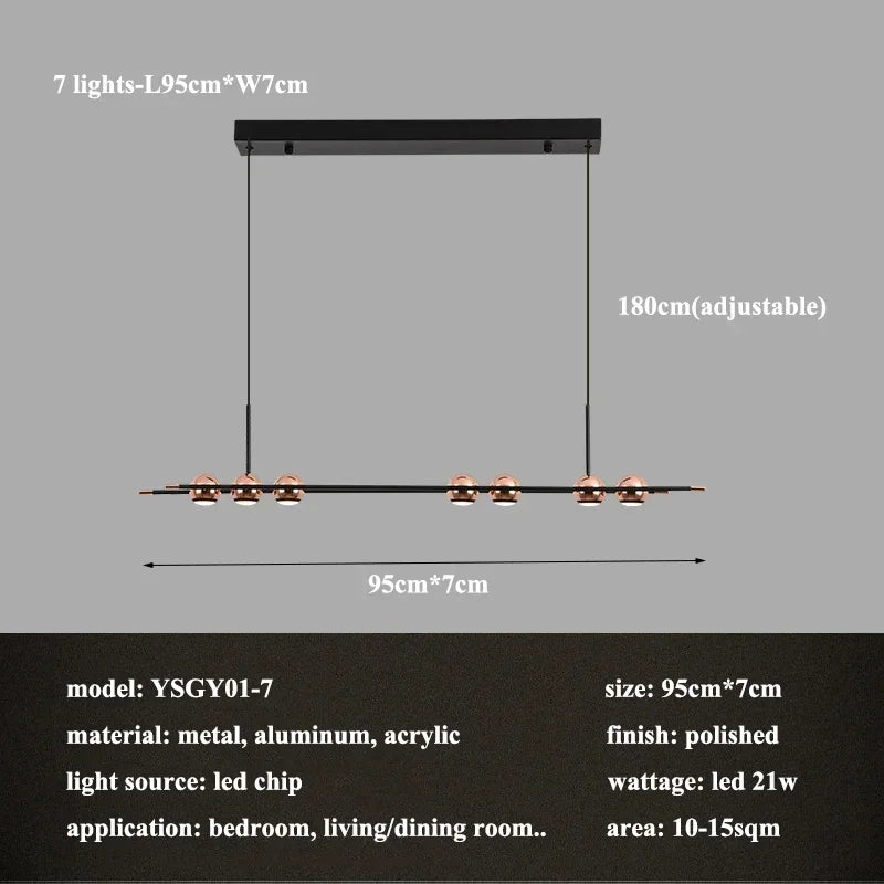 lustre led créatif italien en forme de haricot pour décoration intérieure - vue 9 sur 15