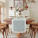 Chemin de table imperméable polyester motif géométrique décoration