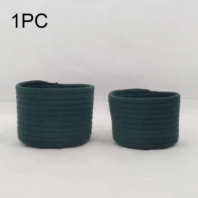 paniers de rangement en corde de coton pour jouets et objets divers - vue 11 sur 12