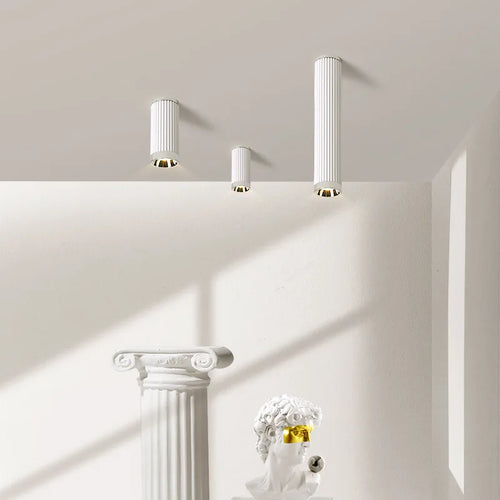Creative Living Room LED Spotlight Roman Columns Design Ceiling Downlight for Hallway Aisle Entrance Stair White Chrome Gold - vue 2 sur 7