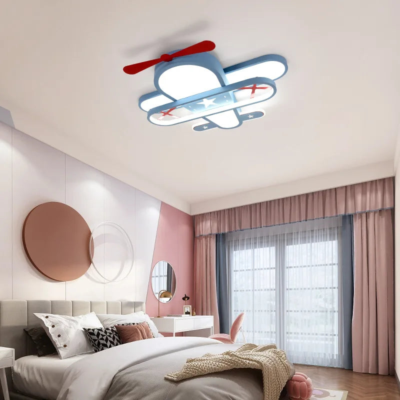 lustre avion pour chambre d'enfant décoration créative nordique - vue 4 sur 10