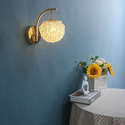 applique murale nordique design en boule de cristal décorative - vue 4 sur 8